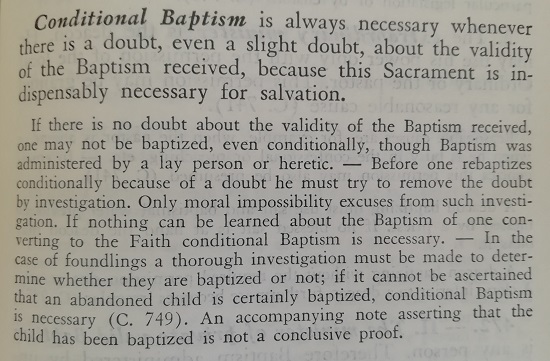 Conditional Baptism